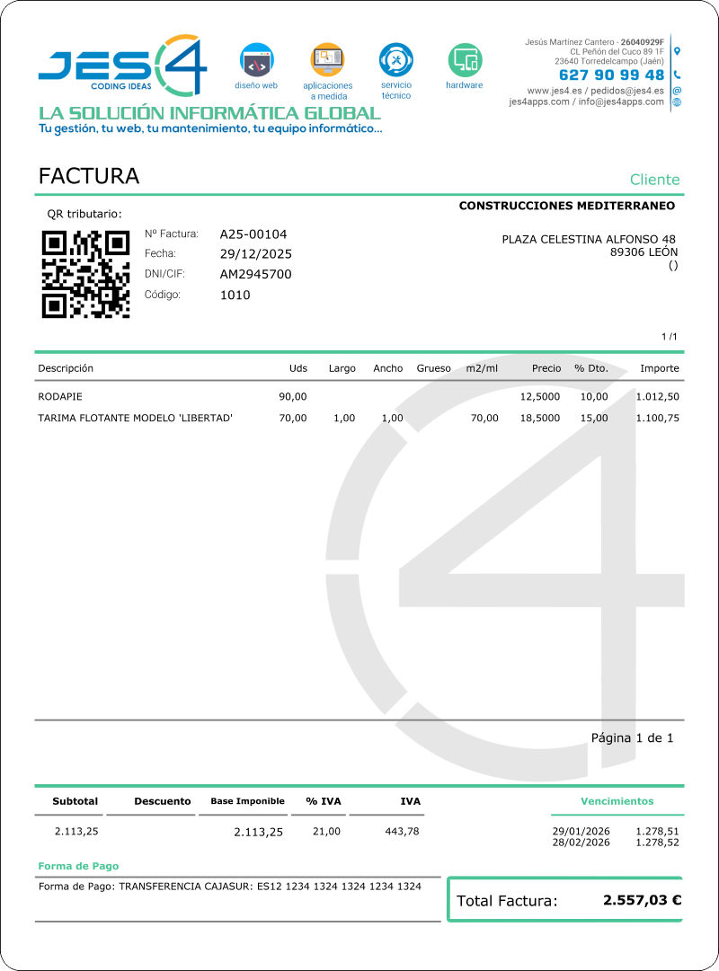 Factura Veri*Factu jes4 PYMES